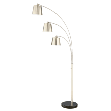 Quana 3 Light 76-1/2" High Arc Floor Lamp