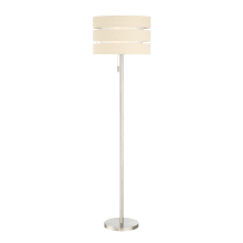 Falan Single Light 60-1/2" High Floor Lamp with Linen Fabric Shade