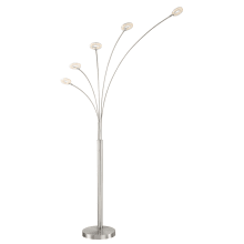 Zale 5 Light 88" High Integrated LED Floor Lamp with Acrylic Diffuser