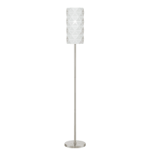 Pandora Single Light 62-3/4" High Floor Lamp with White Laser-Cut Metal Shade