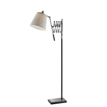 Caprilla Single Light 64" Tall Swing Arm Floor Lamp