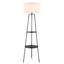 Patterson 62" Tall Dual Function Floor Lamp with Drum Shade