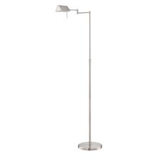 Pharma Collection 57.75" High 1 Light Floor Lamp with Polished Steel Metal Shade