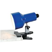 Clip-on Ii 1 Light Desk Lamp with Blue Metal Shade