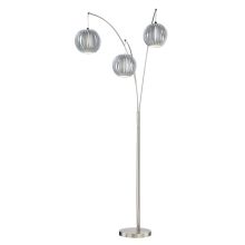 Deion 3 Light 93" Tall CFL Floor Lamp with Fabric Shades