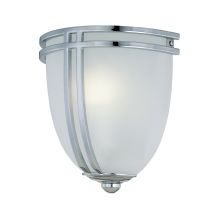 Single Light Up Lighting Wall Sconce with Frost Glass Shade from the Finnegan Collection