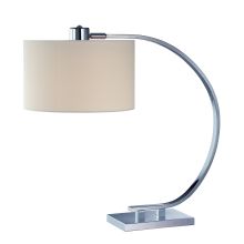 Single Light Down Lighting Table Lamp with White Fabric Shade from the Axis Collection