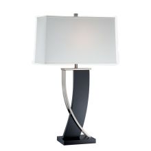 Single Light Up / Down Lighting Table Lamp with Off-White Fabric Shade from the Estella Collection