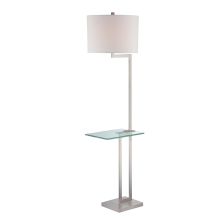 Rudko Single Light 64" Tall Floor Lamp with Glass Table