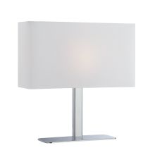 15" Single Light Up / Down Lighting Rectangular Table Lamp with Rectangular Fabric Shade from the Levon Collection