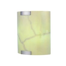 2 Light Fluorescent Wall Sconce Polished Steel / Glass Shade from the Nimbus Collection