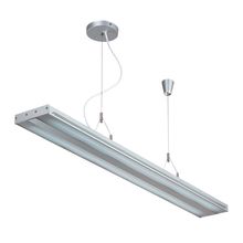 2 Light Fluorescent Ceiling Lamp Silver / Clear from the Giada Collection
