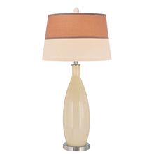 Table Lamp with Glass Body / Fabric Shade from the Gillespie Collection