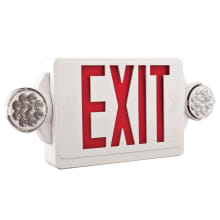 Contractor Select LHQM 19" LED High Output Exit/Emergency Combo Unit with Red Letters