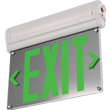 Basics Edge-Lit Exit Sign 4" Wide LED Green Letter Surface Exit Light