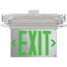 Basics Edge-Lit Exit Sign 4" Wide LED Green Letter Surface or LED Exit Light
