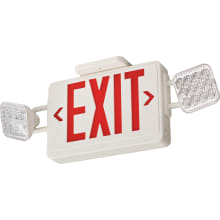 Contractor Select ECRG 120-277 Volt Integrated LED Exit/Emergency Light with Square Lights