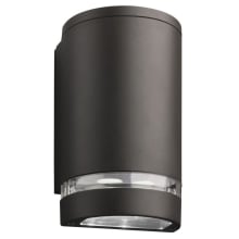 8" Tall Integrated LED Outdoor Wall Sconce with Clear Polycarbonate Shade