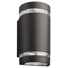 9-1/4" Tall Integrated LED Outdoor Wall Sconce with Clear Polycarbonate Shade