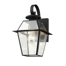 Westover Single Light 12-1/2" Tall Outdoor Wall Sconce with Clear Glass Shade