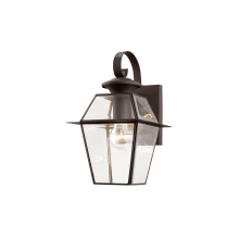 Westover Single Light 12-1/2" Tall Outdoor Wall Sconce with Clear Glass Shade