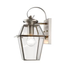 Westover Single Light 12-1/2" Tall Outdoor Wall Sconce with Clear Glass Shade