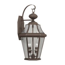 Georgetown 2 Light 20-3/4" Tall Outdoor Wall Sconce with Clear Glass Shade