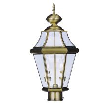 Georgetown 2 Light 21" High Outdoor Single Head Post Light with Clear Glass Shade