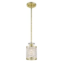 Grammercy 1 Light Mini Pendant with Clear Crystal Diffusers and Accents