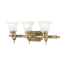 French Regency 3 Light Bathroom Vanity Light