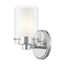 1 Light 60 Watt 5" Wide Bathroom Fixture with Clear Glass from the Manhattan Collection