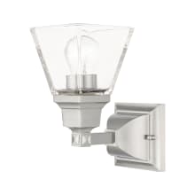 Mission Single Light 10" Tall Bathroom Sconce