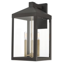 Nyack 3 Light 22" Tall Outdoor Wall Sconce