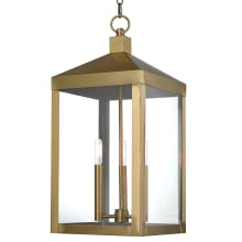 Nyack 3 Light 11" Wide Outdoor Taper Candle Pendant