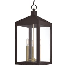 Nyack 3 Light 11" Wide Outdoor Taper Candle Pendant