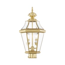 Georgetown 2 Light 21" High Outdoor Single Head Post Light with Clear Glass Shade