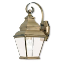 Exeter Single Light 15-1/2" Tall Outdoor Wall Sconce with Clear Glass Shade