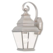 Exeter Single Light 15-1/2" Tall Outdoor Wall Sconce with Clear Glass Shade