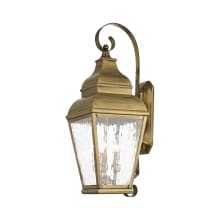 Exeter 3 Light 28" High Outdoor Wall Sconce