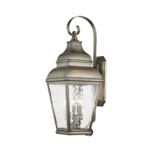 Exeter 3 Light 28" High Outdoor Wall Sconce