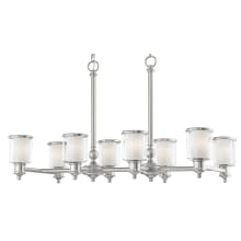 Middlebush 8 Light 20" Wide Linear Chandelier with Glass Shades