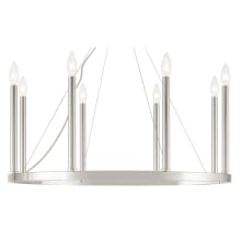 Alpine 8 Light 28" Wide Candle Style Chandelier with Downlighting