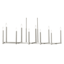 Alpine 10 Light 16" Wide Candle Style Linear Chandelier