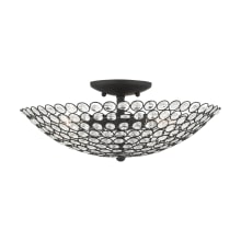 Cassandra 3 Light 16" Wide Semi-Flush Bowl Ceiling Fixture