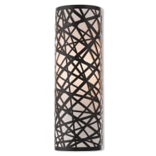 Allendale Single Light 15" Tall Wall Sconce with Fabric Hardback Shade - ADA Compliant