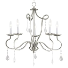 Callisto 5 Light 24" Wide Candle Style Chandelier with Crystal Accents