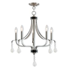 Laurel 5 Light 24" Wide Candle Style Chandelier with Crystal Accents