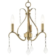 Caterina 3 Light 13" Wide Crystal Candle Style Chandelier