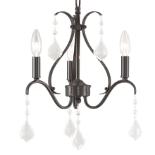 Caterina 3 Light 13" Wide Crystal Candle Style Chandelier