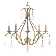 Caterina 5 Light 24" Wide Crystal Candle Style Chandelier